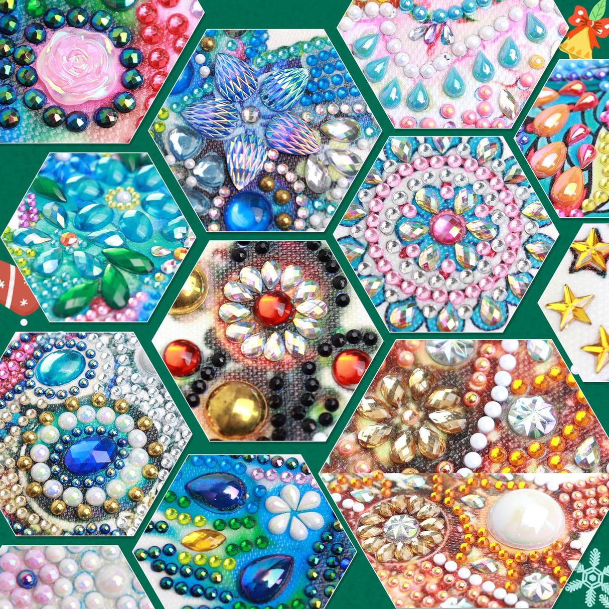 AiYuanzsh 5D Special Shape Diamond Art Kits for Beginners, Crystal Rhinestones Diamond Painting, Christmas Fantasy Castle DIY Diamond Art for Adults, Home Wall Decoration Gift, 11.8×11.8 Inch AiYuanzsh