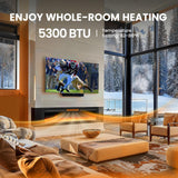 Marsail 60″ Electric Fireplace with App & Remote Control, 5300 BTU Heat Output, Ultra-Slim Wall-Mounted or Recessed Electric Fireplace Inserts with Timer, 20 Flame Colors, Crystal Effect, SLELF02B-60 Marsail