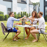 ZenStyle 3 ft Indoor Outdoor Heavy Duty Portable Plastic Folding Table, Square Card Table Utility Desk Game Table for Puzzles Crafting Picnic Camping Dining Party, White ZenStyle