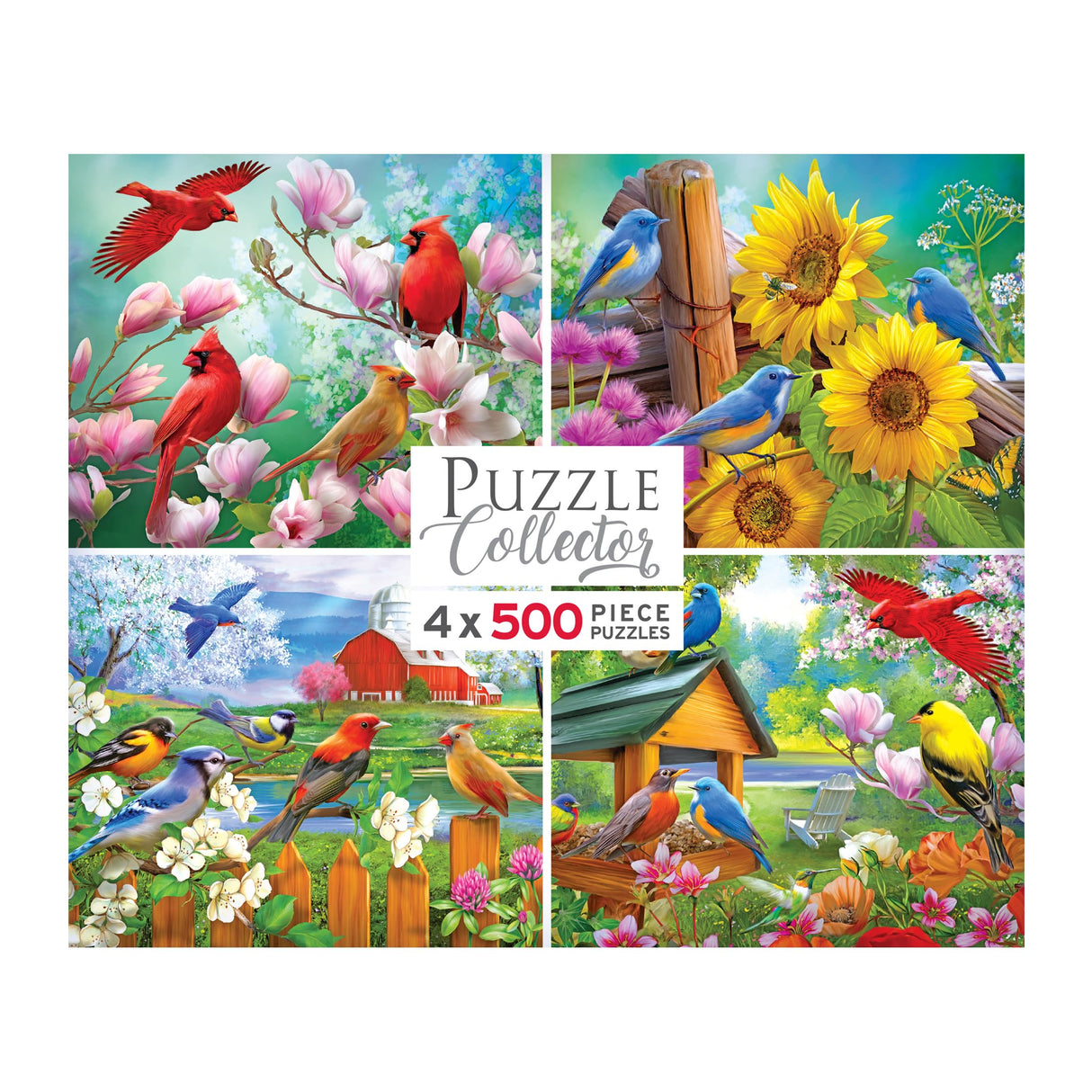 RoseArt - Songbird - 4-in-1-500 Piece Jigsaw Puzzle for Adults RoseArt