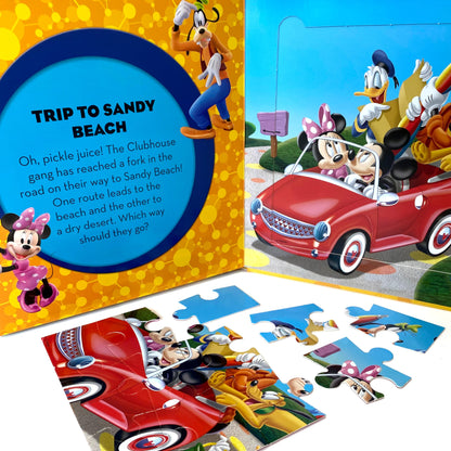 Disney Mickey My First Puzzle Book - Jigsaw Puzzles for kids, 10-page board book, 5 puzzles to enjoy