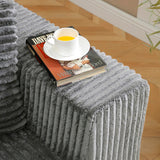 HYJT-H&K Modular Sectional Sofa Cloud Sectional Couch, 107" Comfy Fluffy L Shaped Dark Grey Couches for Living Room, Deep Seat Memory Foam Plush Corduroy Boneless Couch Sectionals Left Facing Chaise HYJT-H&K