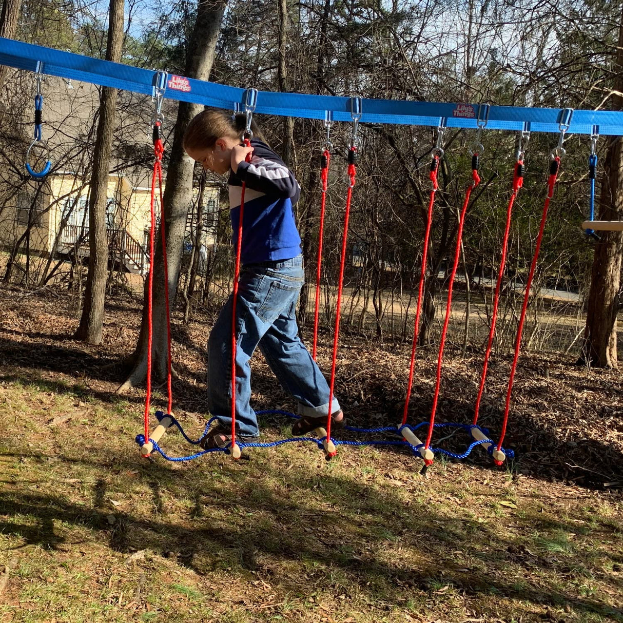 Lily's Things Rickety Bridge Attachment - Double Slackline & Ninja Line Accessories - Exclusively with Our Double Slackline Course Sets Lily's Things