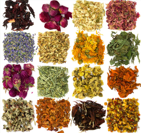 16 Bags Dried Flowers for Soap Making, Dried Flowers for Candle Making, Soap Flowers and Dried Herbs for Candle Oil, Bath Bombs. Essential Fragrant – The Best Variety of Grade A Flowers TOPITOP