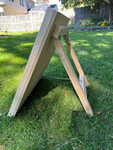 Wooden Foldable Axe and Knife Throwing Target with Stand WoodArtSupply