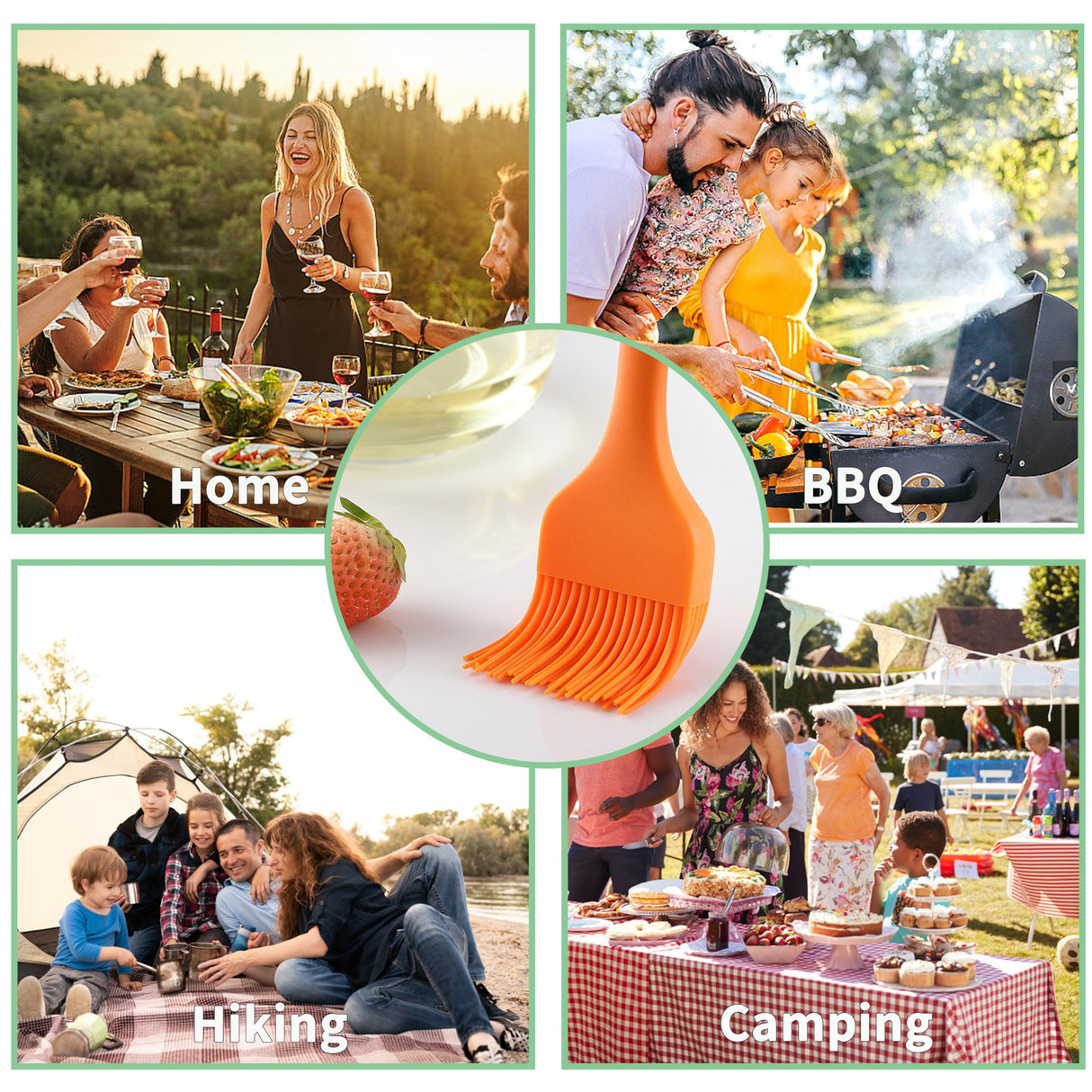 4PCS Silicone Basting Pastry Brush, Kaloo Kitchen Cooking Brush for Food Butter Oil BBQ Sauce Baking, Heat Resistant & Dishwasher Safe (Stylish Dog Pattern) KL KALOO