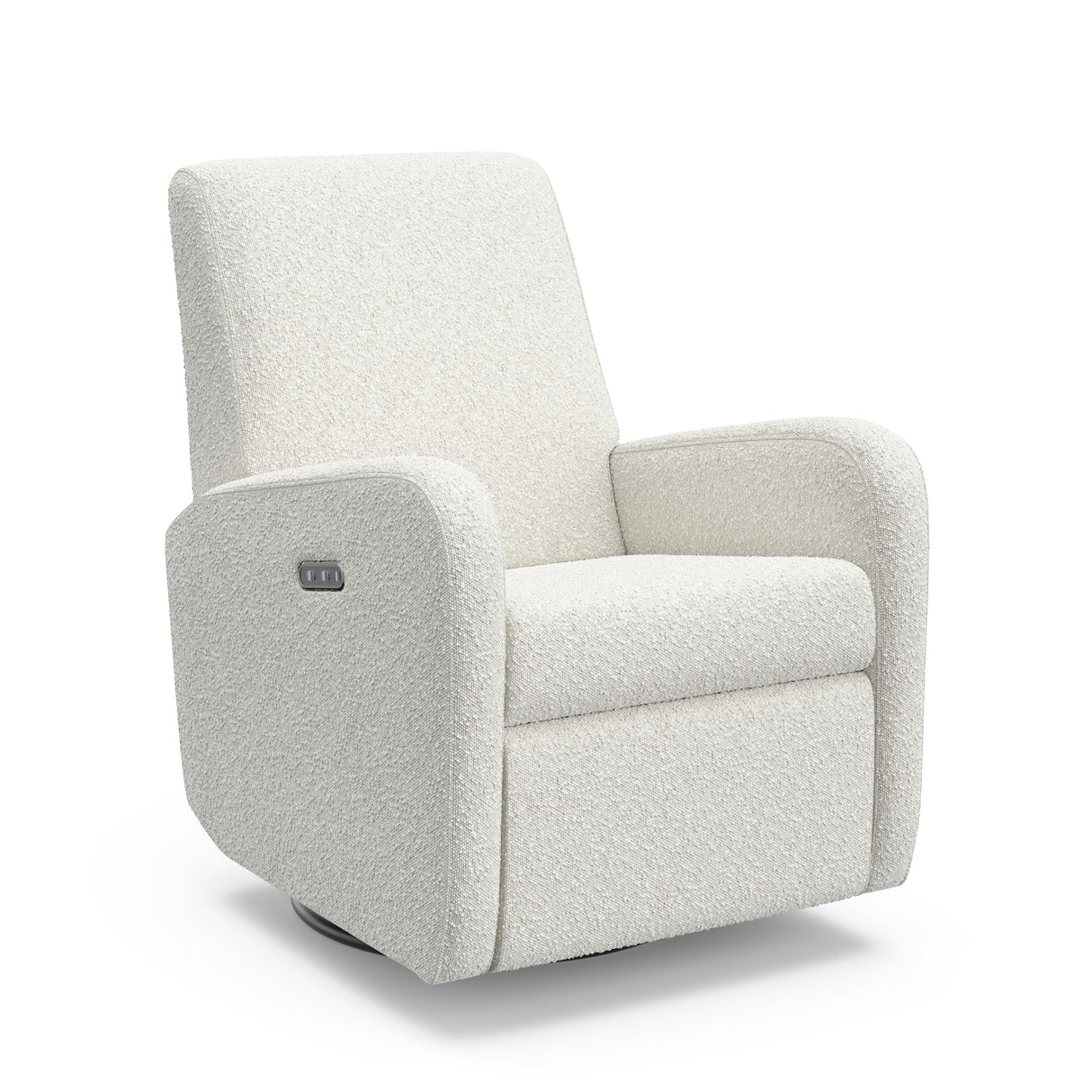 Graco Bellwood Power Recliner Swivel Glider (Ivory Boucle) – Electronic Power Recliner for Nursery, Includes Dual-USB Charging Port for USB-A & USB-C, Glider Rocking Chair with Full Recline Graco
