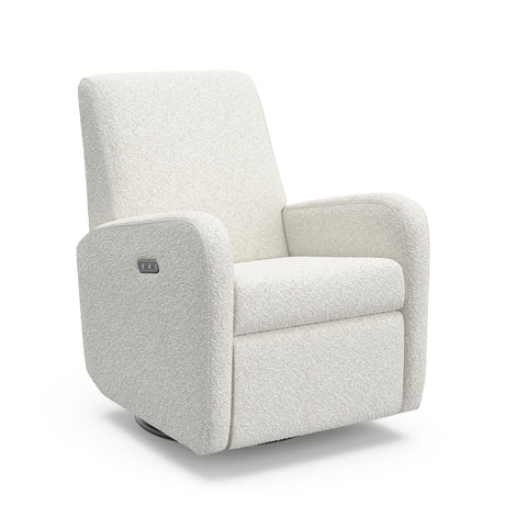 Graco Bellwood Power Recliner Swivel Glider (Ivory Boucle) – Electronic Power Recliner for Nursery, Includes Dual-USB Charging Port for USB-A & USB-C, Glider Rocking Chair with Full Recline Graco