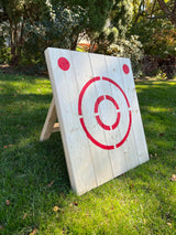 Wooden Foldable Axe and Knife Throwing Target with Stand WoodArtSupply