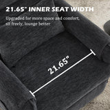 Korser Power Recliner Chair, Small Recliners for Small Spaces, Electric Recliner Chairs for Adults with Memory Function, Reclining Chair with Remote, Pillow and Side Pockets, Living Room, Chenille Korser