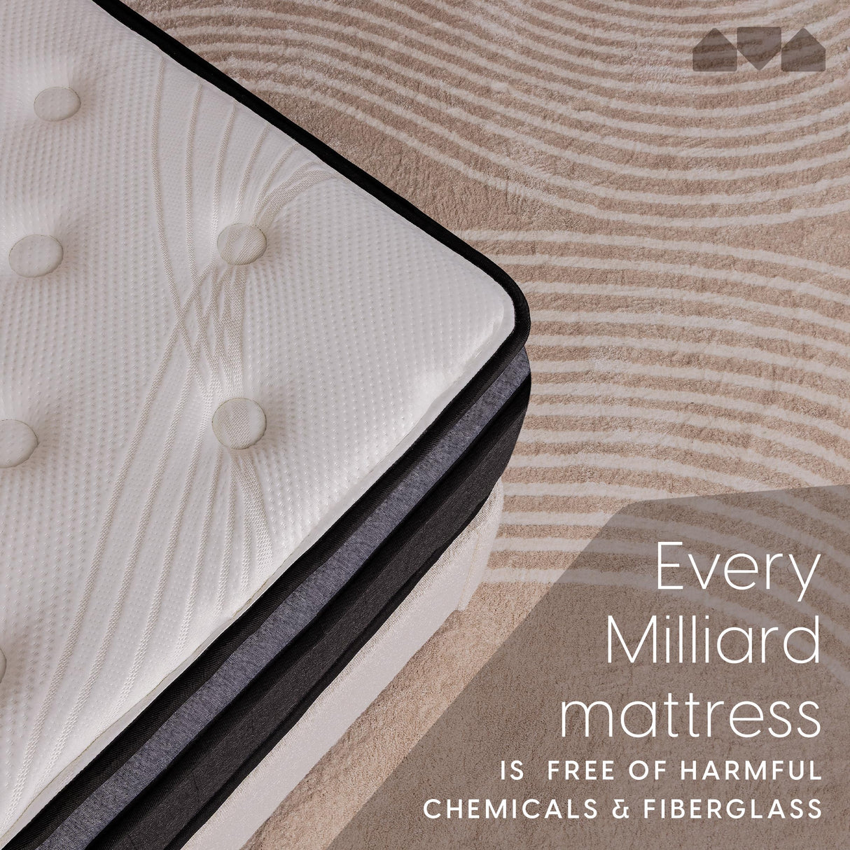 Milliard Queen Mattress, 14 Inch Hybrid Mattress in a Box with Premium Memory Foam and Quilted Pillow Top - Medium Firm, Cool Night Sleep and Full Body Support & Pressure Relief, CertiPUR-US Certified Milliard