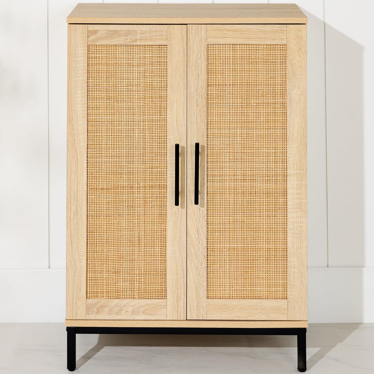 Best Choice Products 2-Door Natural Rattan 34 x 24in Multiuse Storage Cabinet for Bathroom, Living, Dining Room, Entryway w/Adjustable Shelves Best Choice Products