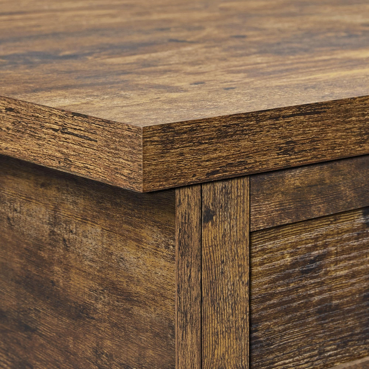 Yaheetech Coffee Table, 40in Lift Top Coffee Table, Rustic Industrial Lift Up Center Table with Storage Compartments & Shelf for Living Room Reception, Rustic Brown Yaheetech