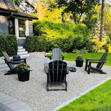 NAVINE Adirondack Chair Set of 4, HDPE Folding Adirondack Chair with Multifunctional Cup Holder, Weather Resistant Fire Pit Chair for porches, patios, poolsides, Decks. NAVINE