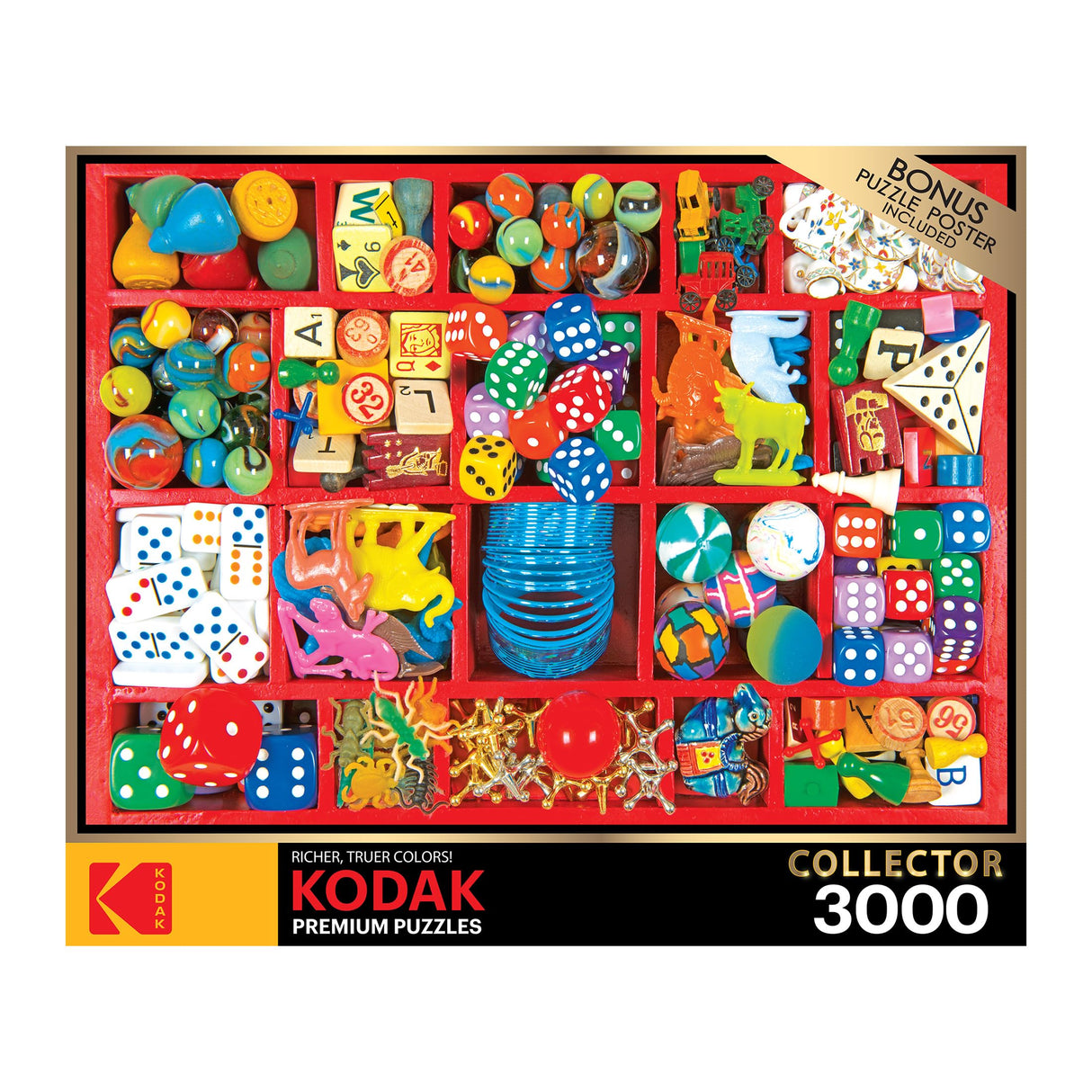 RoseArt - Kodak Premium - Vintage Toy Box - 3000 Piece Jigsaw Puzzle for Adults RoseArt