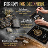 Witchcraft Supplies Kit for Witch Altar 54PCS - Spell Candles for Witches - Crystals Spell Jars for Witches - Herbs for Spells - Beginner Witch Starter Box - Witchcraft Kit Wyspell