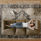 ONBRILL 90 Inch Nailhead Trim Couches for Living Room, 23" Deep Seat Rolled Arm Sofa, Comfy Upholstered 3 Seater Sofa, Chenille Couch w/Wooden Leg, Large Traditional Sofa for Bedroom, Farmhouse, Brown ONBRILL