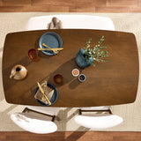 Best Choice Products 4-Piece Mid-Century Modern Wood Dining Kitchen Table & Chair Set w/ 2 Upholstered Chairs, Bench Seat - Walnut/Cream Best Choice Products