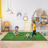 Sorbus Grass Foam Floor Tiles - 12 Interlocking Mats of 24"X24” Total of 48 Sq Ft for Kids Outdoor Toys, Playroom, Deck, Patio, Basement Home Gym - Artificial Carpet Grass Turf Indoor Outdoor Flooring Sorbus