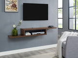 Martin Furniture Asymmetrical Floating Wall Mounted TV Console, Columbian Walnut -60inch Martin Furniture