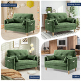 Hanherry Loveseat Sofa, 47” Small Couch for Living Room, Comfy Chenille Fabric Love Seat for Bedroom with Throw Pillow,Removable Cushion Cover,Couches for Small Space,Apartment,Dorm Hanherry