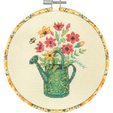 Dimensions 72-76319 Watering Can Counted Cross Stitch Kit for Beginners, 6" D, Multicolor, 5pcs Dimensions