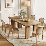 LITTLE TREE 71-Inch Dining Table, Rectangular Wooden Kitchen Table for 4-6 People, Modern Home Furniture with Heavy Duty Legs, Large Dinner Furniture Last Forever, Wood Grain LITTLE TREE