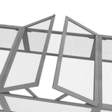 PawHut Large Wooden Rabbit Hutch Bunny Hutch Small Animal Habitat Enclosure Outdoor Run and Lockable Doors, Gray PawHut