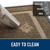 OLANLY Front Door Mat Indoor Outdoor Entrance, Waterproof All-Season, All-Weather Doormat, Sturdy Natural Rubber, Fade Resistant, Low Profile, Easy Clean Patio Porch Entryway Mat, 29.5x17, Brown OLANLY