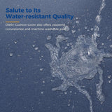 Wisteria Lane Aluminum Outdoor Patio Furniture Set, 7 Seats Modern Patio Conversation Sets, Outdoor Sectional Metal Sofa with 5 Inch Cushion and Coffee Table for Garden, Black Frame and Blue Cushion Wisteria Lane