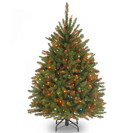 National Tree Dunhill Fir Tree With Multicolor Lights , 4.5 Feet National Tree Company