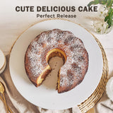 KITESSENSU 9 inch Non-Stick Cake Pans, 12 Cups Premium Fluted Pans for baking, Heavy Duty Carbon Steel Tube Baking Mold, Gray KITESSENSU