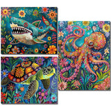 NEGEKFKX 3 Pack Sea Turtles Diamond Art Kits for Adults Beginners,Octopus Shark Diamond Painting Kits for Adults,5D Full Drill DIY Diamond Dot Gem Art Kit Wall Home Decor Arts Craft 12x16 inch NEGEKFKX