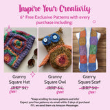 Cotton Alpaca Tweed Alpaca Yarn for Crocheting, 4 Skeins, 588Yds/200G, Free Patterns - Tweed Yarn for Knitting - 3 DK Light Worsted Weight - White Autumn KnitPal