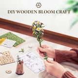 ROBOTIME 3D Puzzles Wooden Artifical Flower Chamomile DIY Model Building Kit to Build for Adults Bouquet Botanical Collection Craft Brain Teaser Puzzle Creative Gift Home Decor ROBOTIME