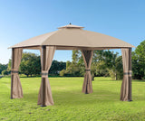SCOCANOPY Replacement Cover Fit for 10X12 Ft Eagle Brooke Soft Top Gazebo Model A101007600, A101007603, A101007604,(Light Beige) SCOCANOPY