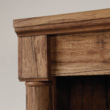 Sauder Palladia Library with Doors/Book Shelf, L: 29.37" x W: 13.90" x H: 71.85", Vintage Oak Sauder