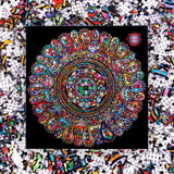 Bgraamiens Puzzle-Mandala Petals-1000 Pieces Round Puzzle Color Challenge Jigsaw Puzzles for Adults and Kids(Mandala Petals) Bgraamiens