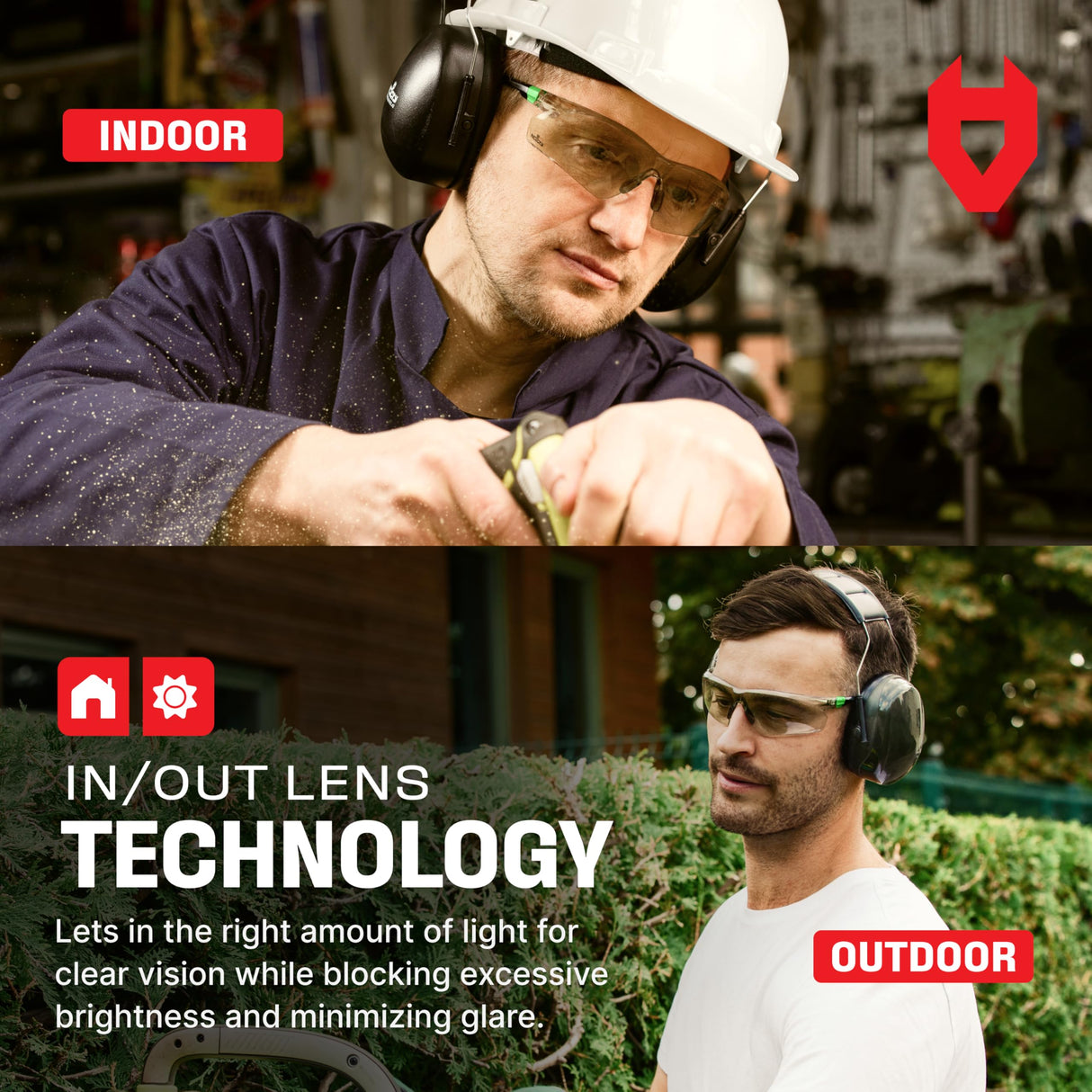 NoCry Lightly Tinted Anti Fog Safety Glasses for Men or Women with Scratch-Resistant Lenses - ANSI Z87.1 Certified with 100% UV Protection - Adjustable Temples and Nose Pad - Wraparound Design NoCry