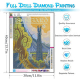 6Packs Abstract Landscape Diamond Art Kits for Adults,Ring Art Diamond Painting Kits,DIY 5D Fairy Dust Diamond Art Painting Kits,Magic Castle Diamond Dots for Adults for Home Wall Decor 12x16inch Yijingtop