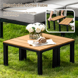 PIZZELLO 8 Piece Patio Furniture Sets, All-Weather Metal Outdoor Couch Sectional Set, Outdoor Conversation Set for Garden, Patio Sofa with 6" Thick Cushions and 2 Coffee Tables, Beige PIZZELLO