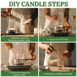 YASNAY White Beeswax Pellets 2LB, 100% Organic Beeswax, Beeswax for Candle Making, Body, Skin Care DIY, Lip Balm and Soap Making Supplies YASNAY