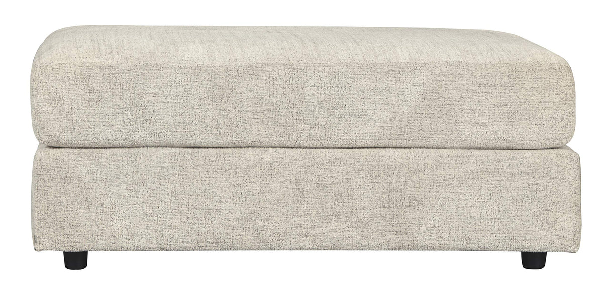 Signature Design by Ashley Soletren Contemporary Chenille Oversized Ottoman, Off-White Signature Design by Ashley