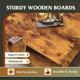 WLIVE Small Coffee Table for Living Room, 31.3" Modern Industrial Coffee Table with Storage Shelf & Metal Frame, 2-Tier Wood Center Table for Small Spaces Apartment, Home, Rustic Brown WLIVE