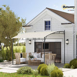 Outsunny 10' x 10' Outdoor Pergola Gazebo with UV-Resistant Canopy and Metal Frame, Sun Shade Shelter for Porch, Patio, Deck, Backyard, Cream White Outsunny