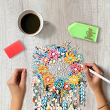 SENQAO Dream Catcher Hanging Diamond Art Painting Kits for Adults Beginners, 5D Special Shape Diamond Art Kits, Flowers Crystal Rhinestones Diamond Gem Art Painting for Home Garden Wall Decor SENQAO