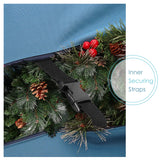 Christmas Tree Storage Bag - Extra Large Tree Rolling Storage Bag - Fits Upto 9 ft. Artificial Disassembled Trees, Durable Handles & Wheels for Easy Carrying & Transport - Tear Proof Oxford Duffle Bag Hearth & Harbor