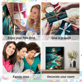 Hutarosl Moonlight Beach Paint by Number Canvas for Adults-Moonlight Paint by Numbers Kit for Adults,Beach Paint by Number Adult,Canvas Paint by Numbers for Adult for Gifts Home Decor 16x20in Hutarosl