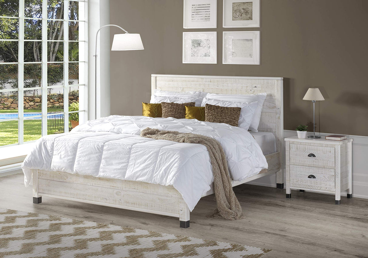 Camaflexi Baja Platform Bed, King Size, White Camaflexi