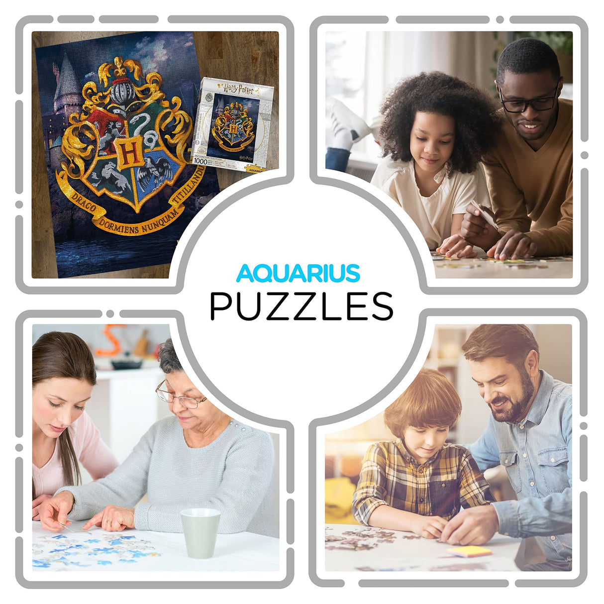 AQUARIUS Harry Potter Puzzle Hogwarts Logo (1000 Piece Jigsaw Puzzle) - Officially Licensed Harry Potter Merchandise & Collectibles - Glare Free - Precision Fit - 20x28in AQUARIUS